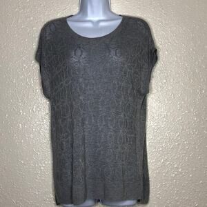 Banana Republic Factory Knit gray pullover shirt medium